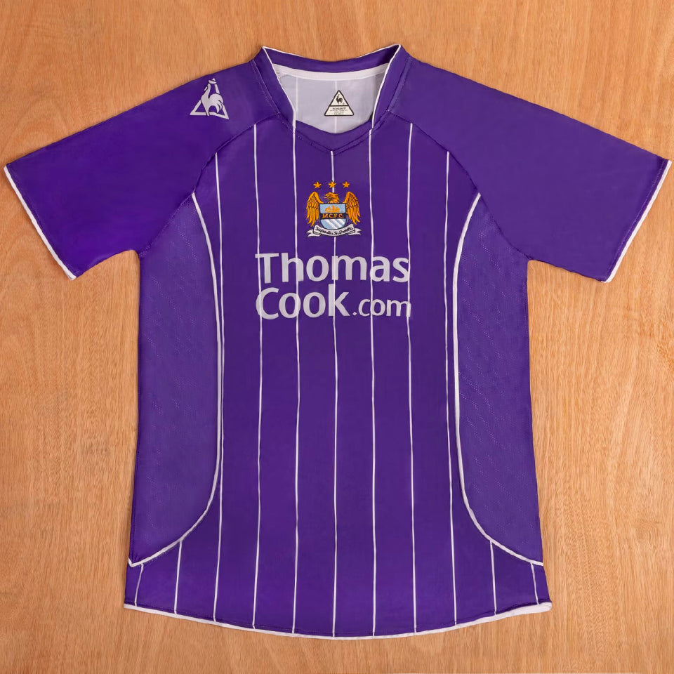 jersey 2007/08 manchester city visitante manga corta versión fan retro