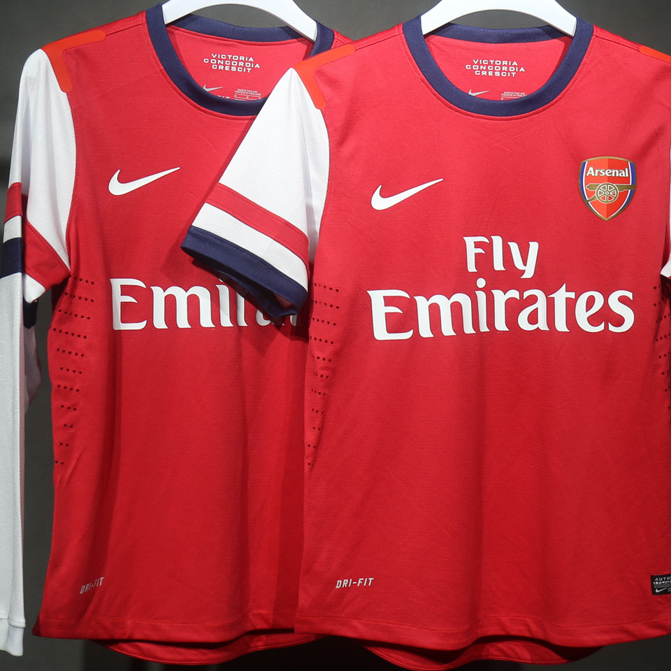 jersey 2012/13 arsenal local manga larga versión jugador retro