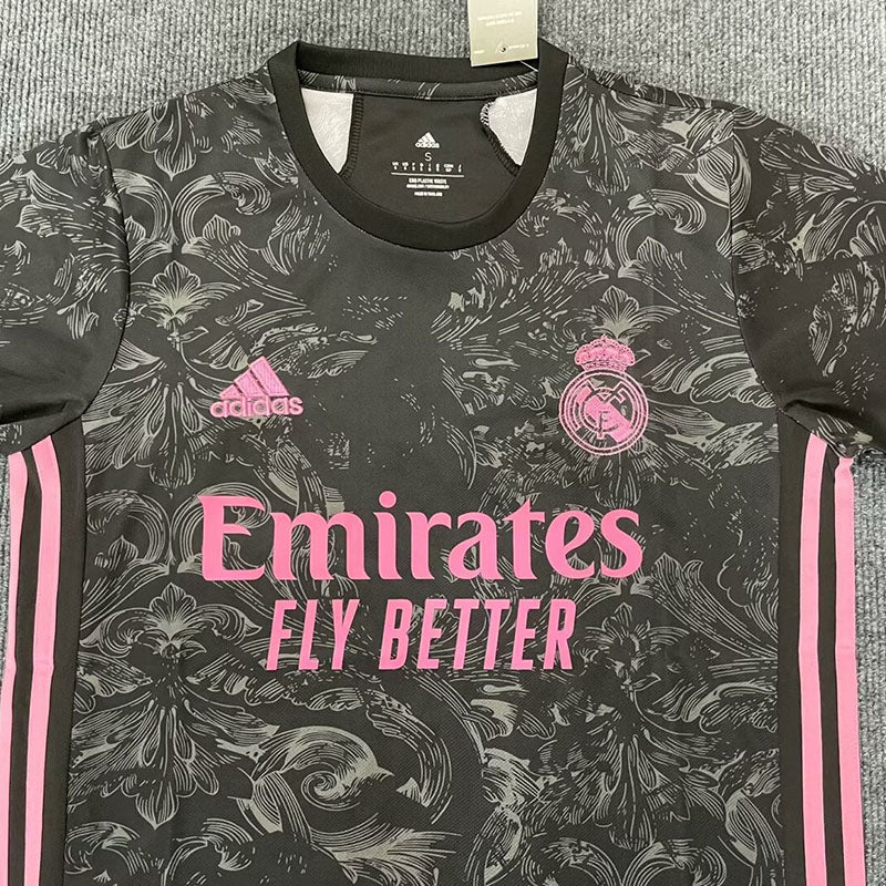 jersey 2020/21 real madrid tercero manga corta versión fan retro