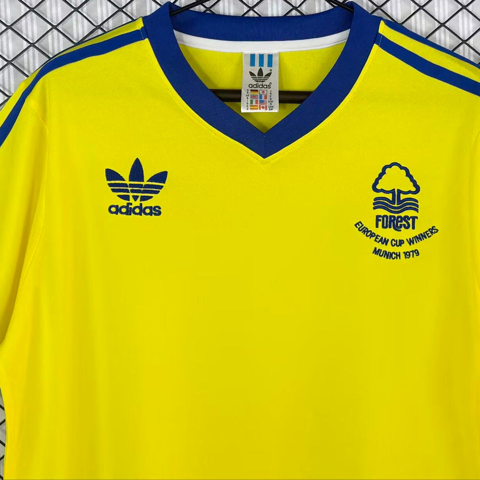 jersey 1977/1980 nottingham visitante manga corta versión fan retro