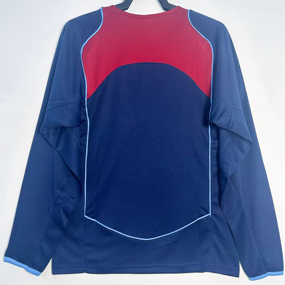 jersey 2004/05 atletico de madrid visitante manga larga versión fan retro