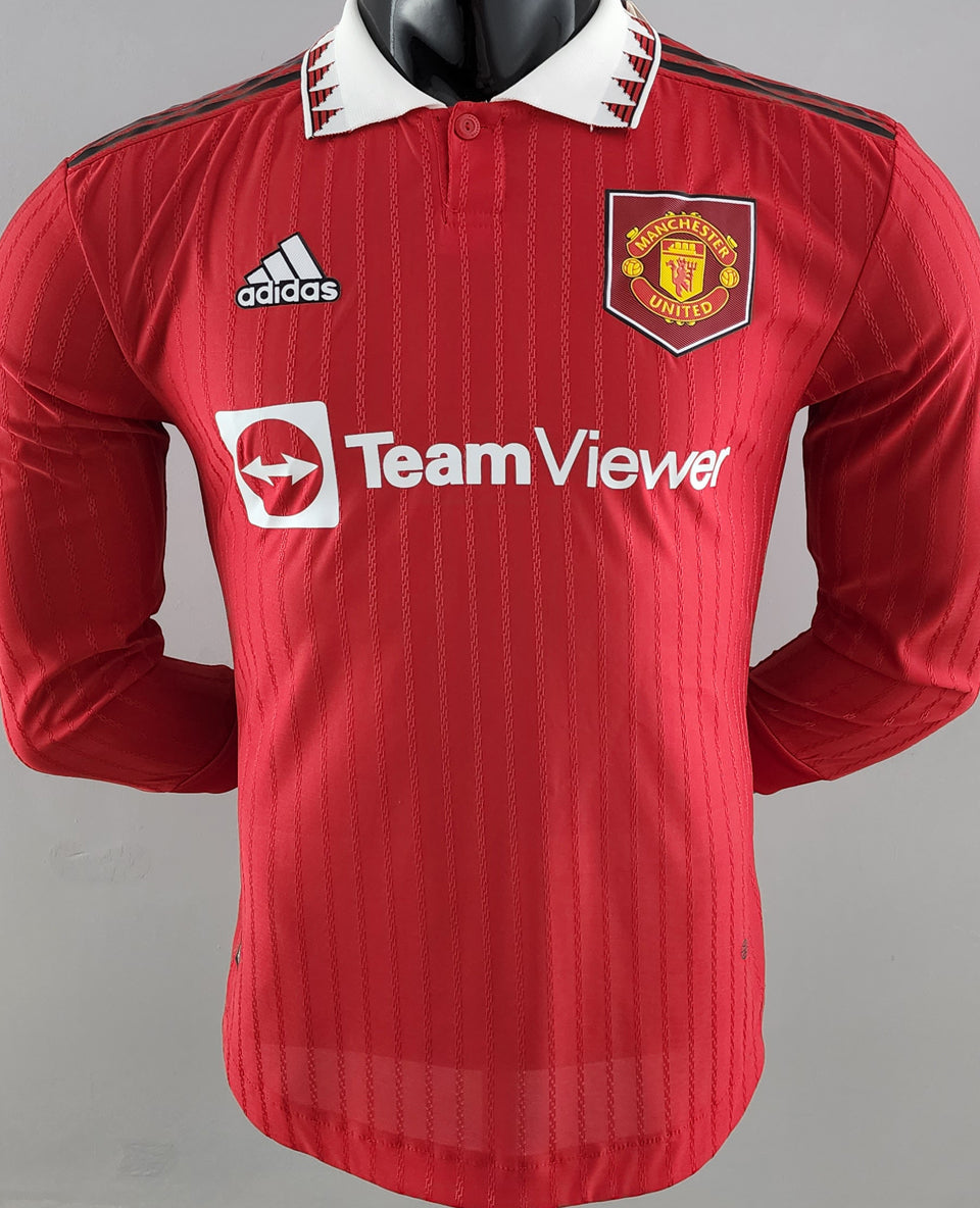 Jersey 2022/23 Manchester United Local Manga larga Versión Jugador