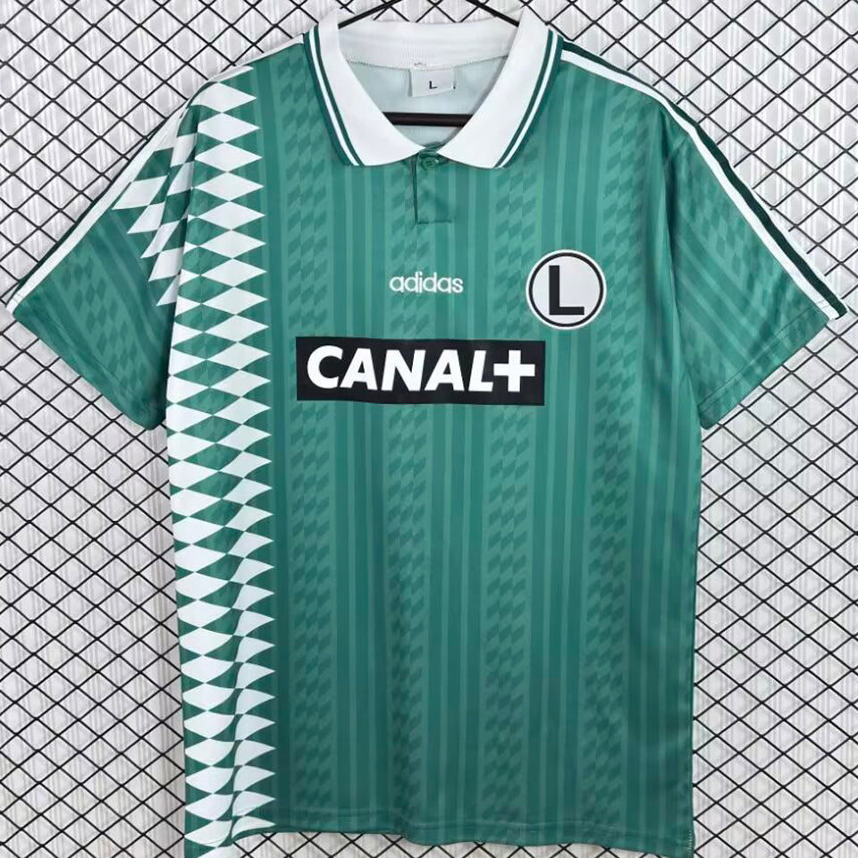 jersey 1995/1996 legia warsaw local manga corta versión fan