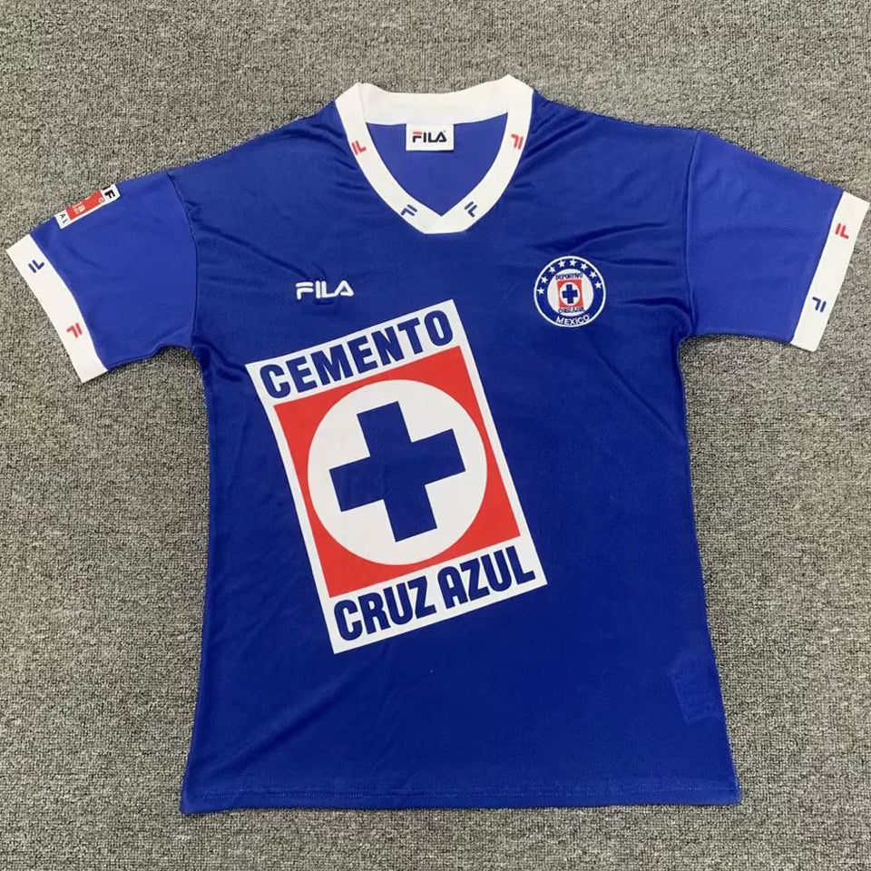 jersey 1996 cruz azul local manga corta versión fan retro