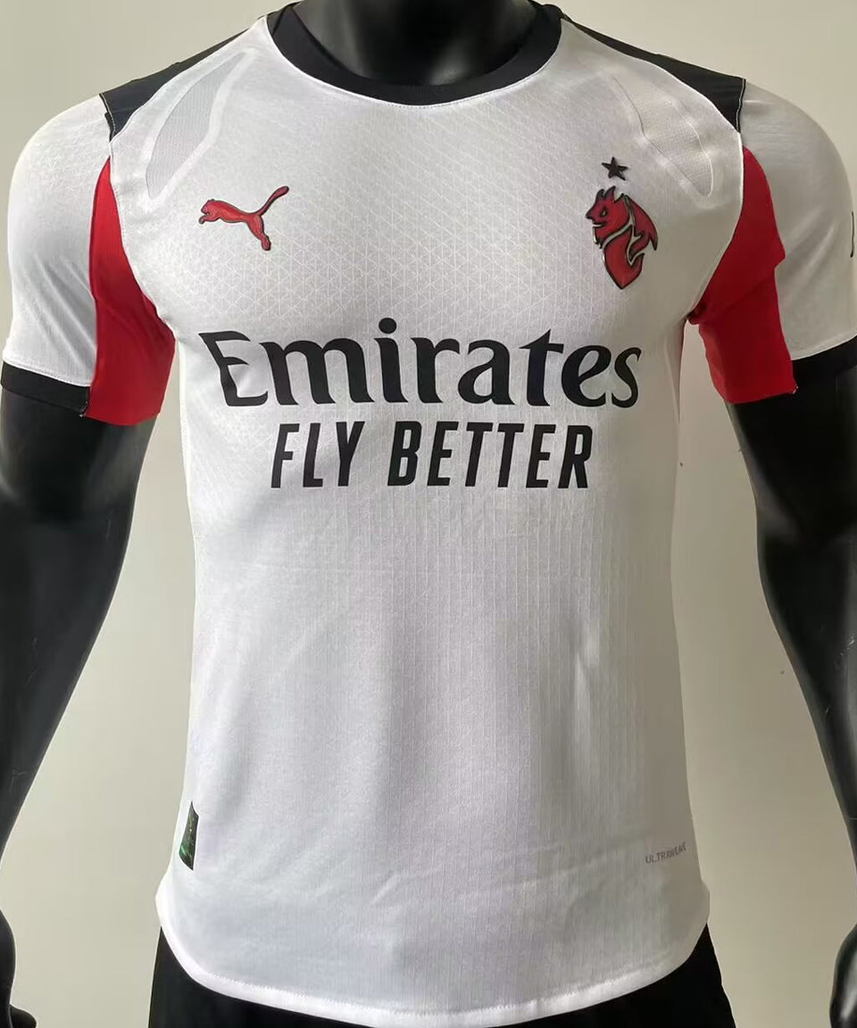 jersey 2025/26 ac milan visitante manga corta versión jugador