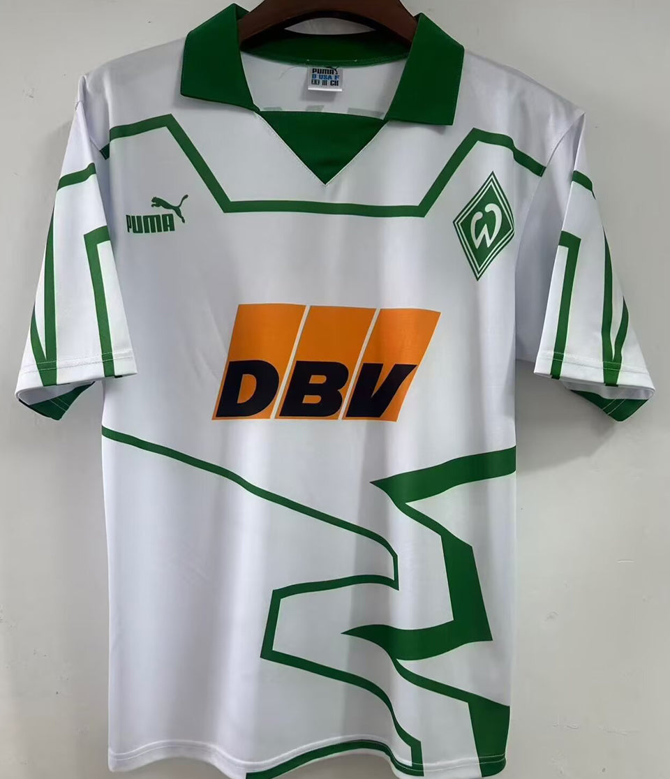 Jersey 1993 Werder Bremen Local Manga corta Versión Fan Retro