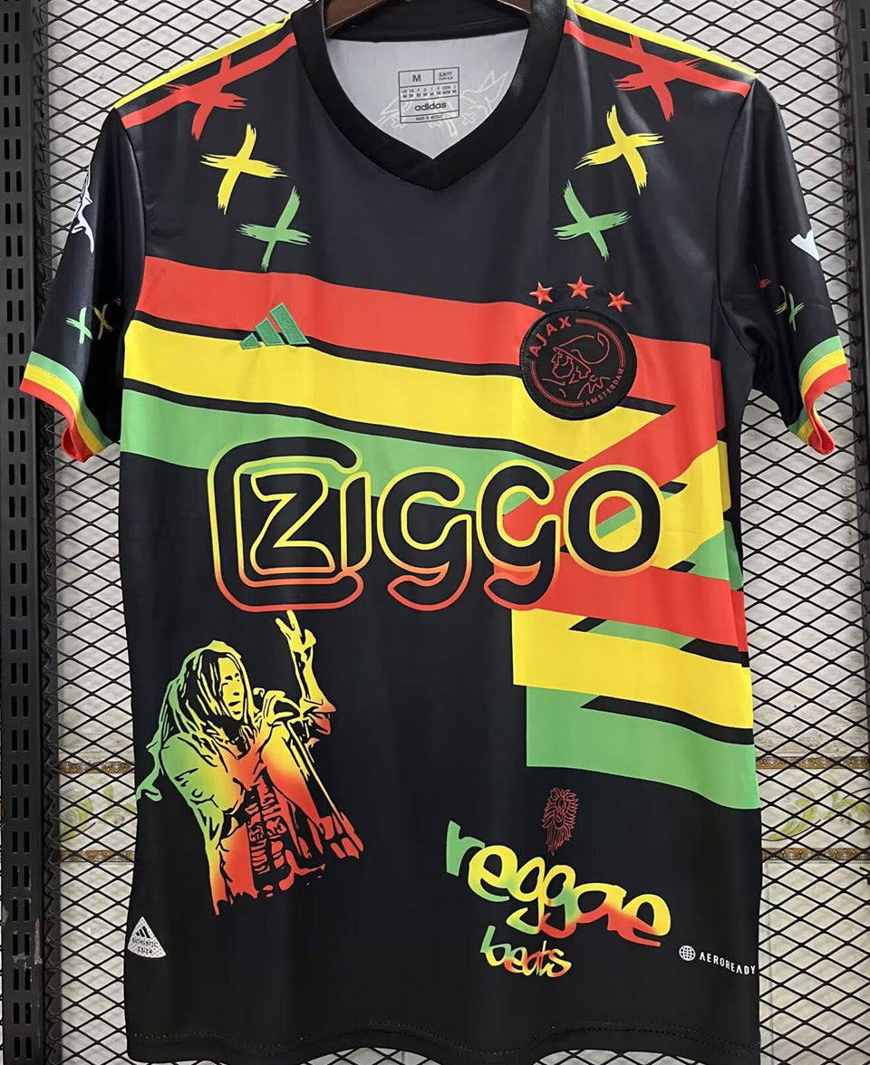 jersey 2023/24 ajax bob  marley especial manga corta versión fan