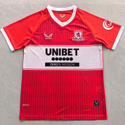 Jersey 2025/26 Middlesbrough Local Manga corta Versión Fan