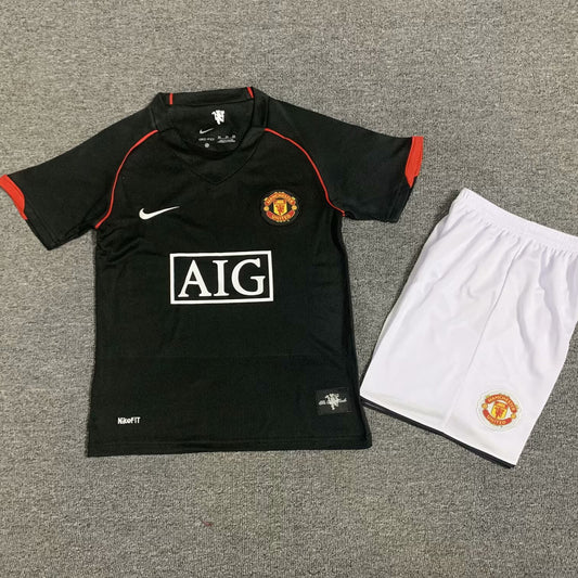 Jersey 2007/08 Manchester United Visitante Manga corta Niño Retro