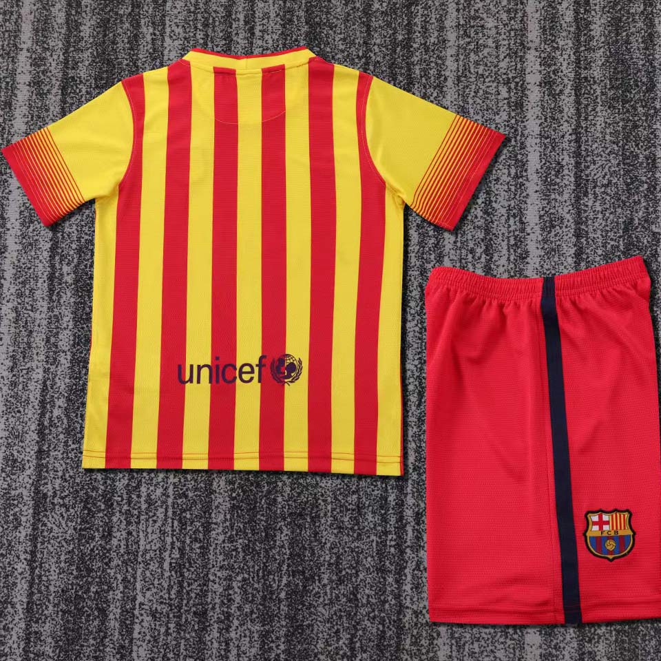 Jersey 2013/14 Barcelona Visitante Manga corta Niño Retro