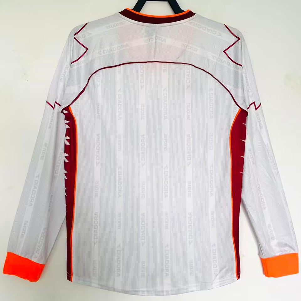 jersey 1999/2000 roma visitante manga larga versión fan retro