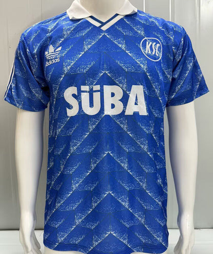 Jersey 1989/1990 Karlsruher SC Visitante Manga corta Versión Fan Retro