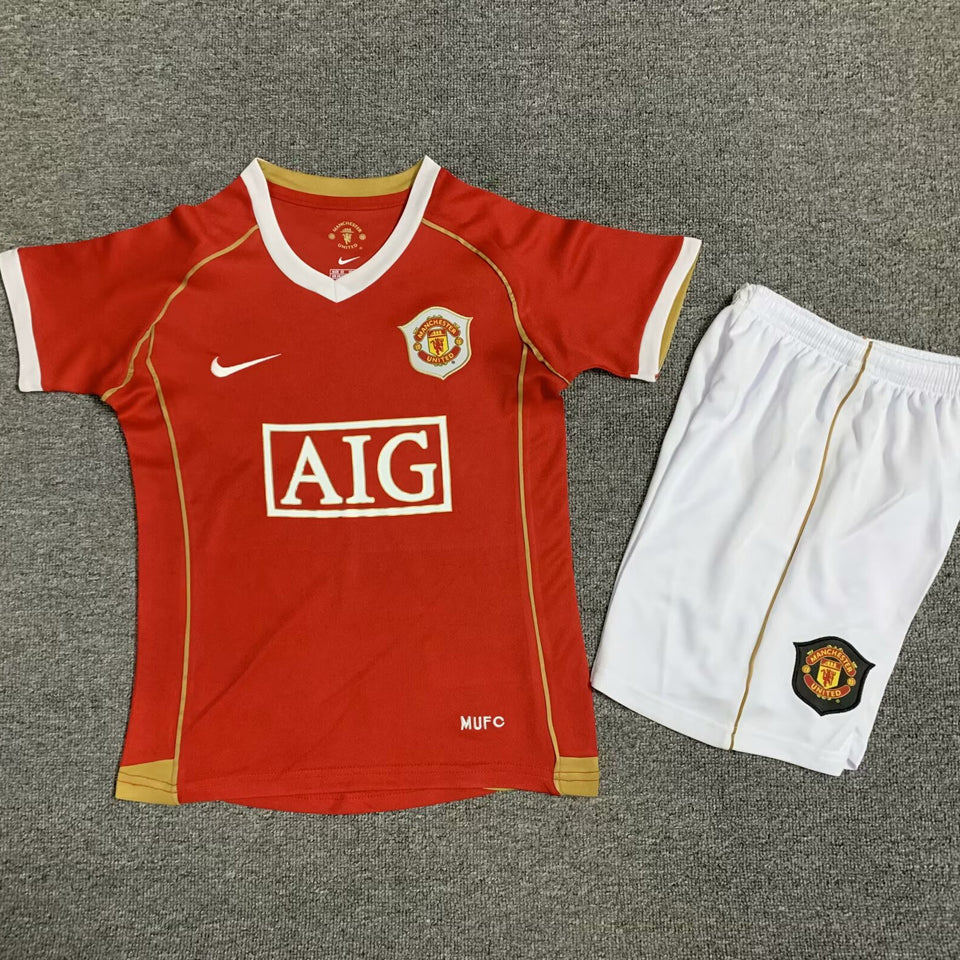 jersey 2006/07 manchester united local manga corta niño retro