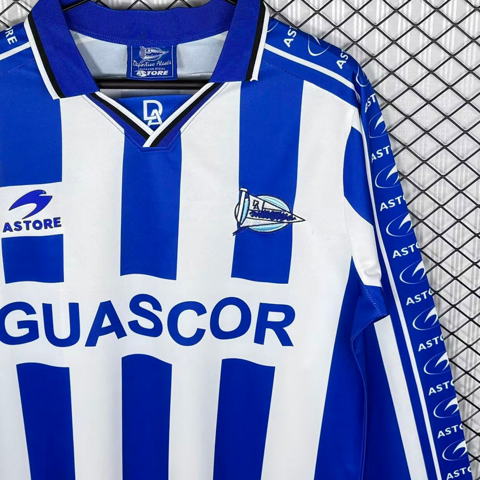 jersey 1998/1999 alaves local manga larga versión fan retro