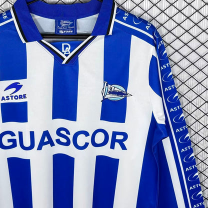 Jersey 1998/1999 Alaves Local Manga larga Versión Fan Retro