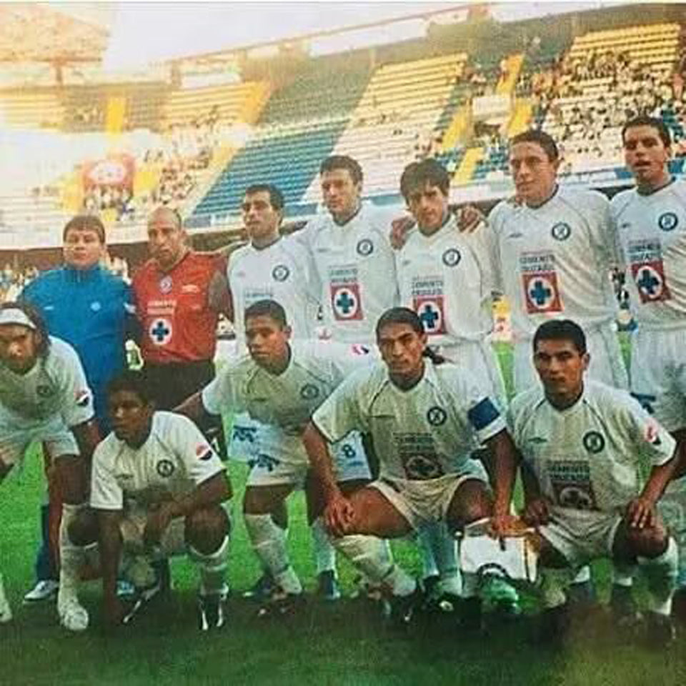 jersey 2002/2003 cruz azul visitante manga corta versión fan retro