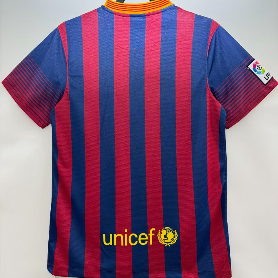 Jersey 2013/14 Barcelona Local Manga corta Versión Fan Retro