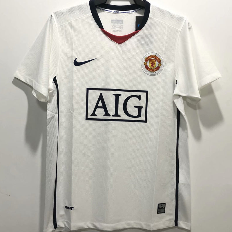 jersey 2008/2009 manchester united visitante manga corta versión fan retro