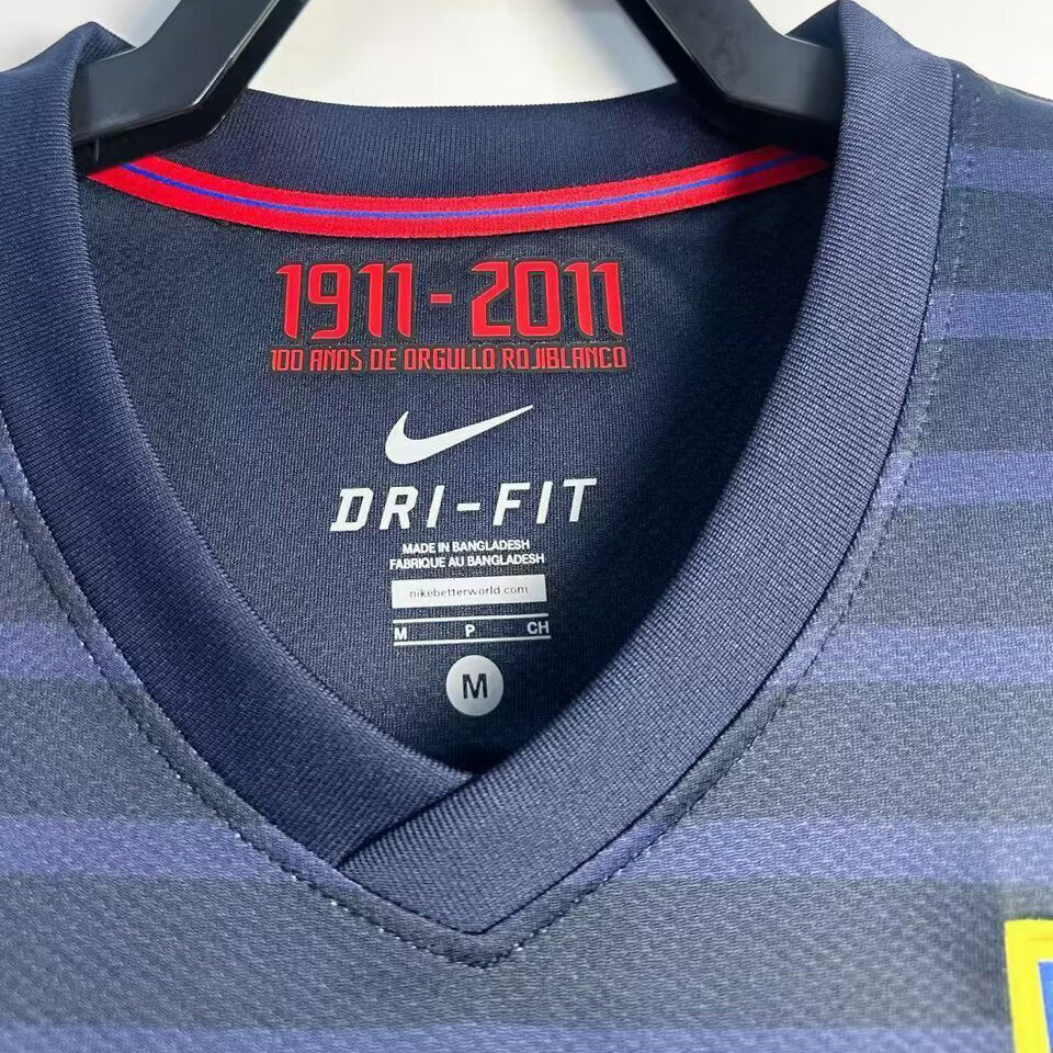 jersey 2011/2012 atletico de madrid visitante manga corta versión fan retro