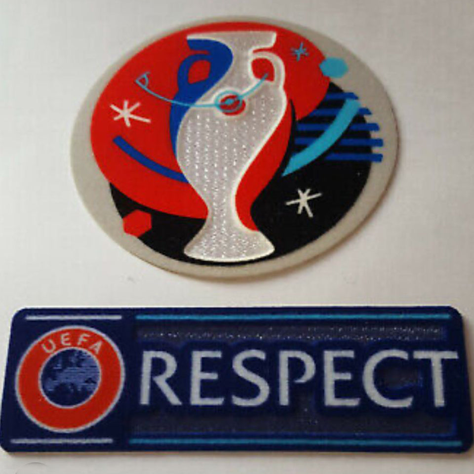 2016 uefa euro 2016 respet patch parches/letras