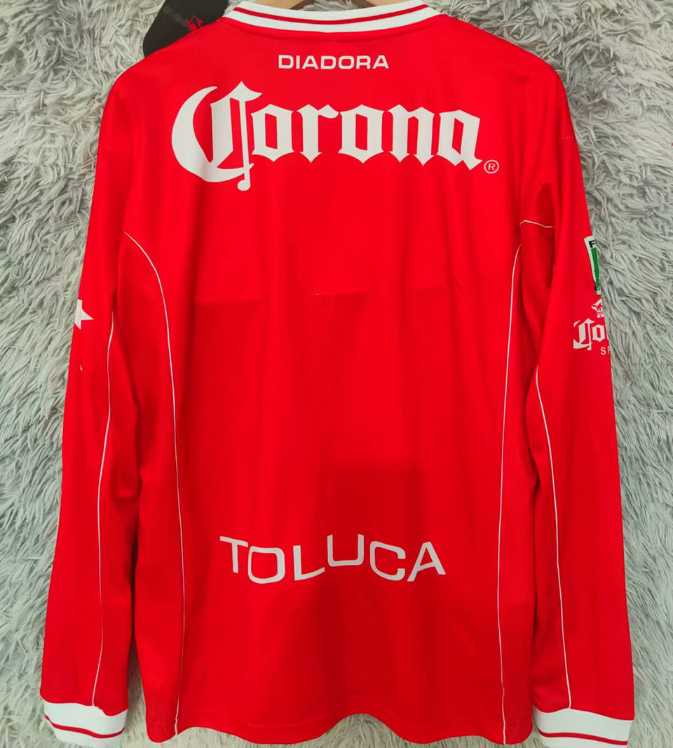 Jersey 1998/1999 Deportivo Toluca Local Manga larga Versión Fan Retro