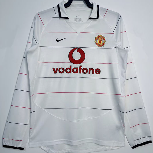 Jersey 2003/05 Manchester United Visitante Manga larga Versión Fan Retro