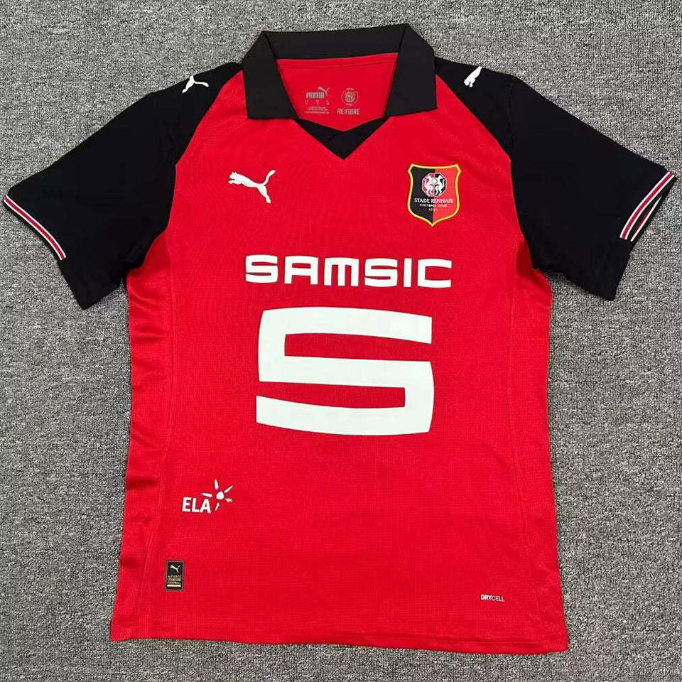 jersey 2025/26 rennais local manga corta versión fan