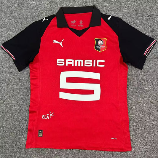 Jersey 2025/26 Rennais Local Manga corta Versión Fan