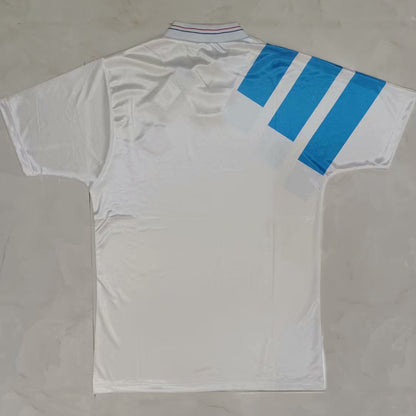 Jersey 1992/93 Marseille Local Manga corta Versión Fan Retro