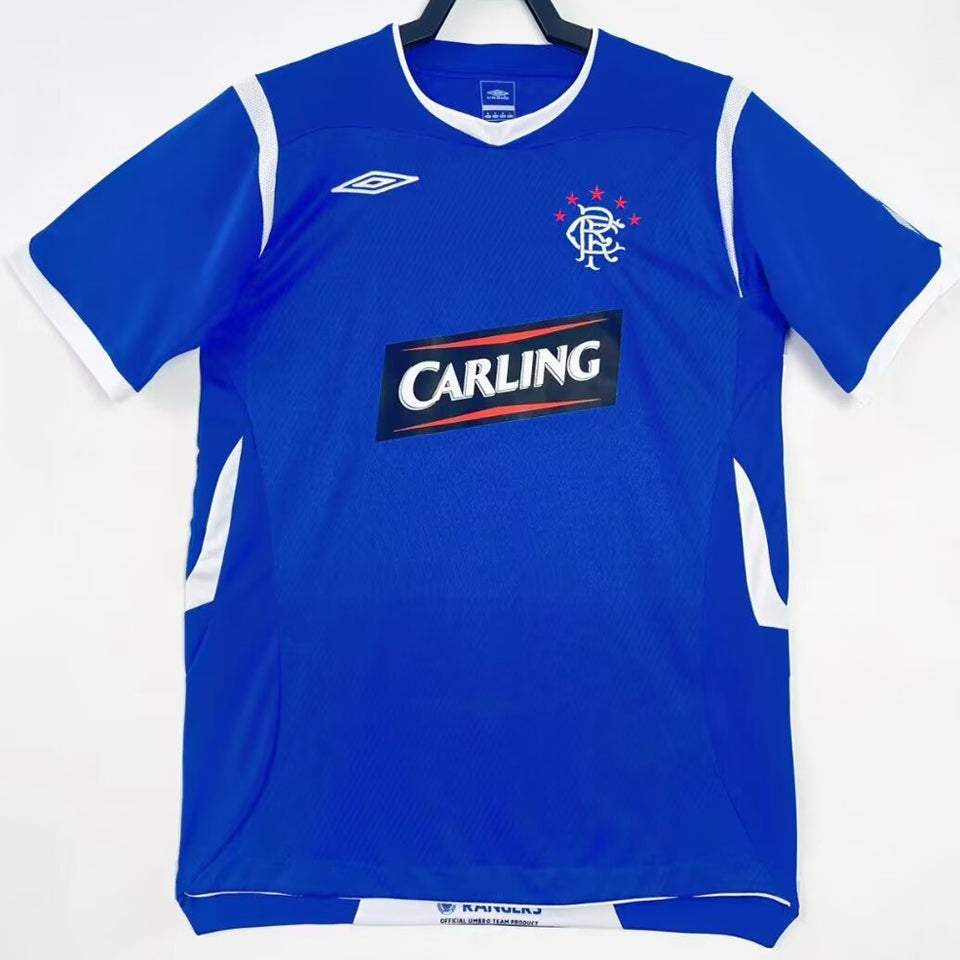 jersey 2008/09 rangers local manga corta versión fan retro