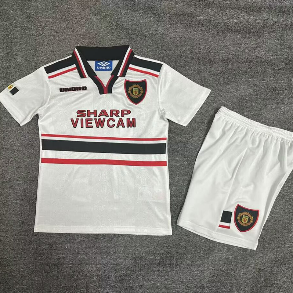 jersey 1998/99 manchester united visitante manga corta niño retro
