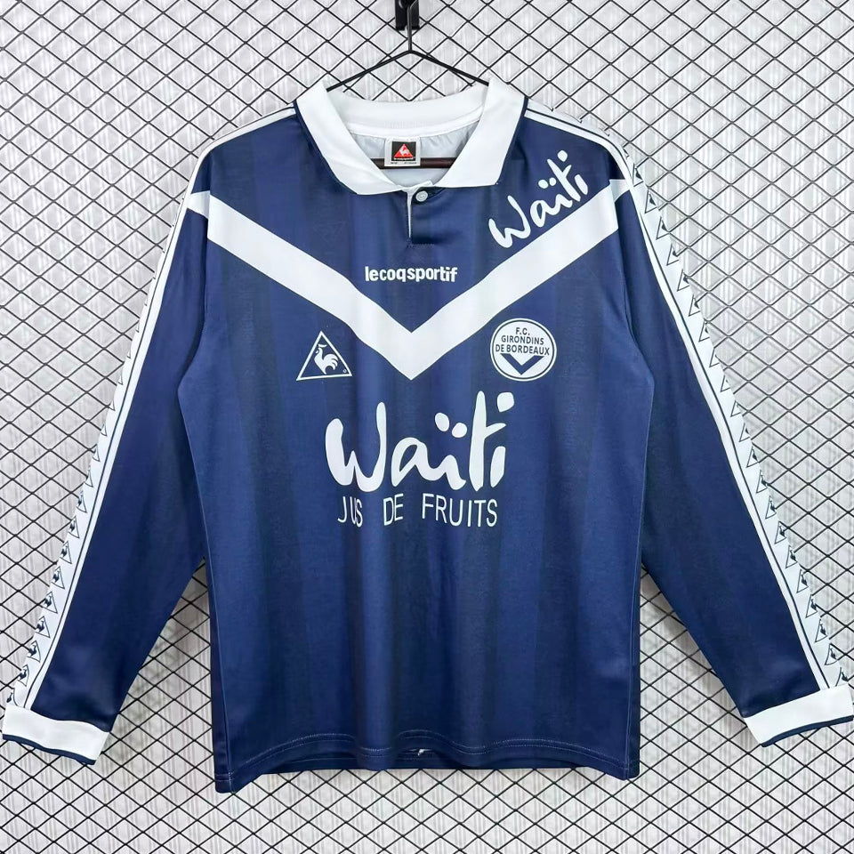 jersey 1996/1997 fc girondins de bordeaux local manga larga versión fan retro