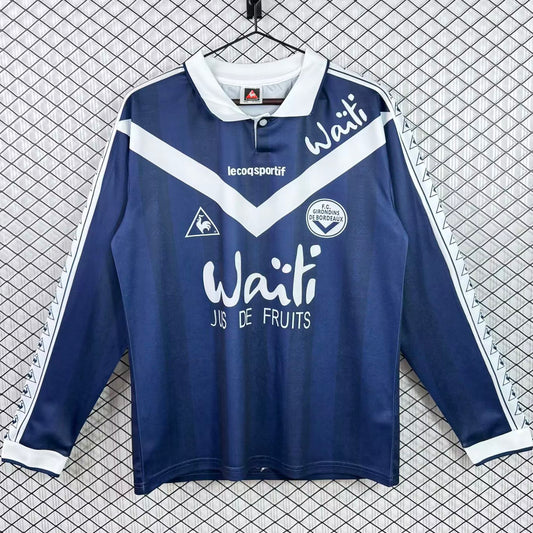 Jersey 1996/1997 FC Girondins de Bordeaux Local Manga larga Versión Fan Retro