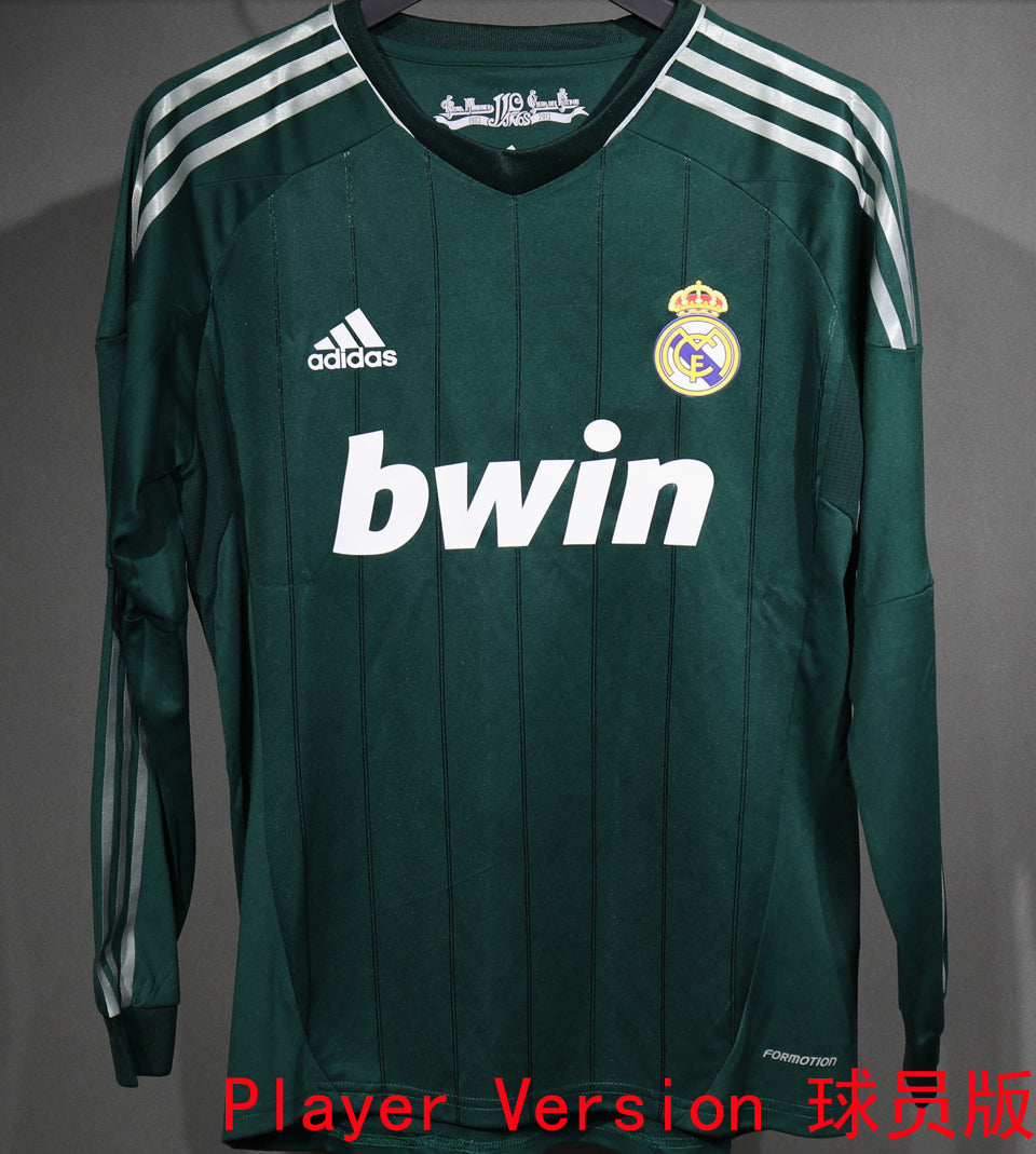 jersey 2012/13 real madrid tercero manga larga versión jugador retro