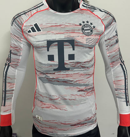 Jersey 2025/26 Bayern Munich Visitante Manga larga Versión Jugador