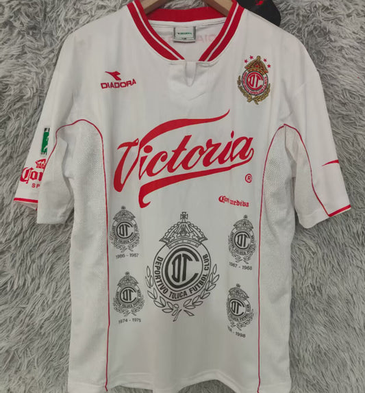 Jersey 1998/1999 Deportivo Toluca Visitante Manga corta Versión Fan Retro