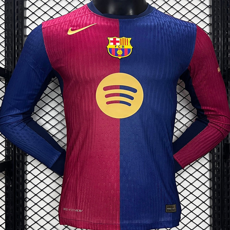 Jersey 2024/25 Barcelona Local Manga larga Versión Jugador