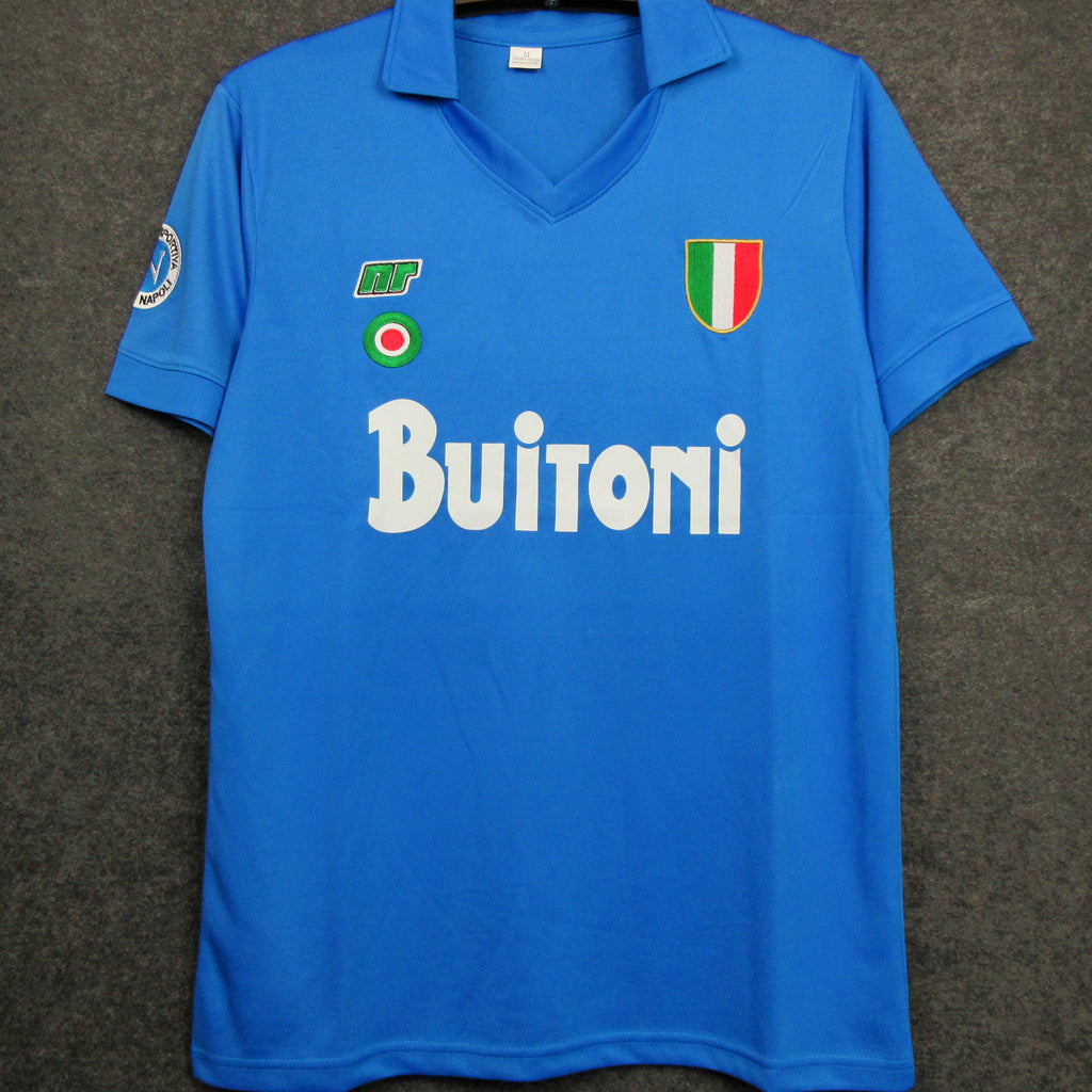 jersey 1987/88 napoli local manga corta versión fan retro