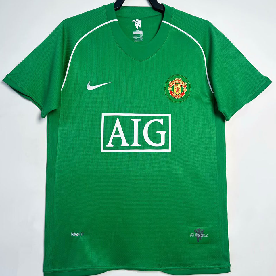 jersey 2007/08 manchester united portero manga corta versión fan retro
