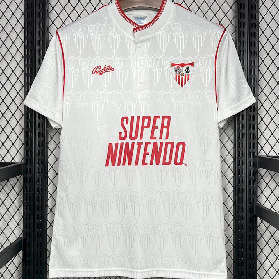 jersey 1991/92 sevilla fc local manga corta versión fan retro