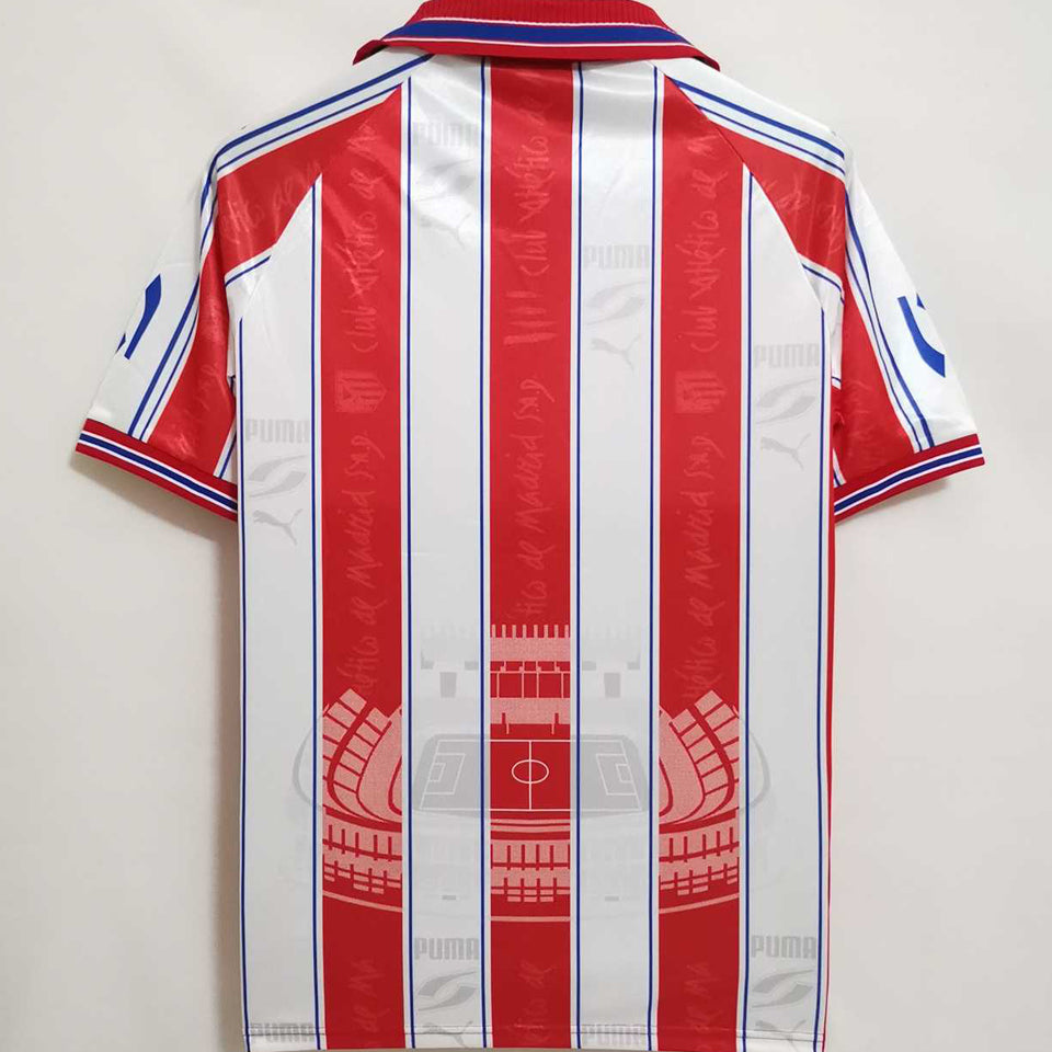 jersey 1996/97 atletico de madrid local manga corta versión fan retro