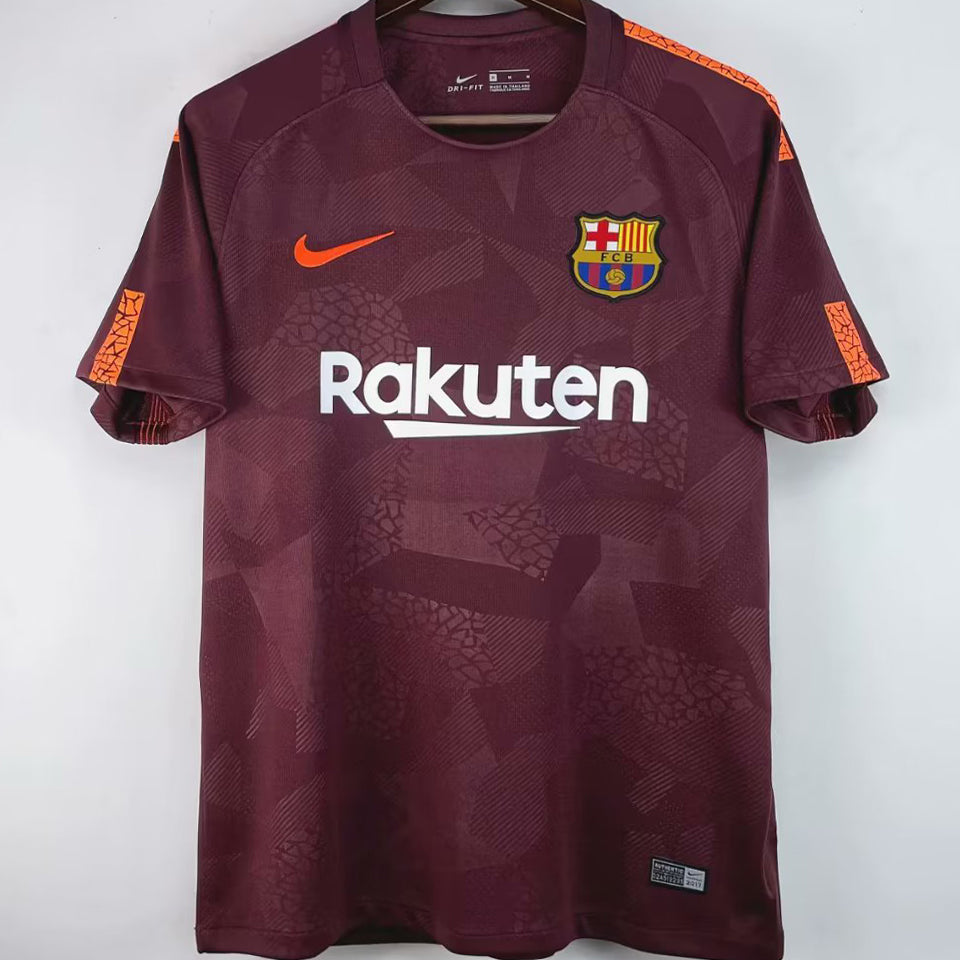 jersey 2017/18 barcelona tercero manga corta versión fan retro