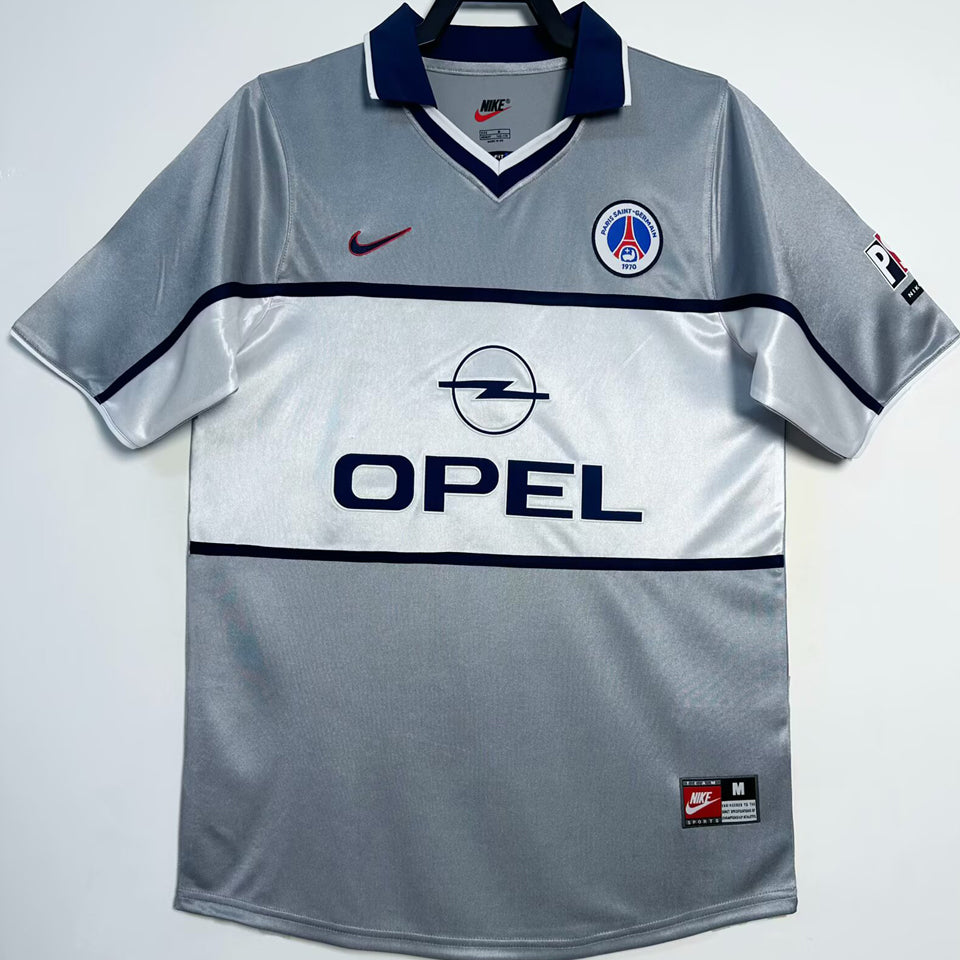 jersey 2000/2001 psg visitante manga corta versión fan retro