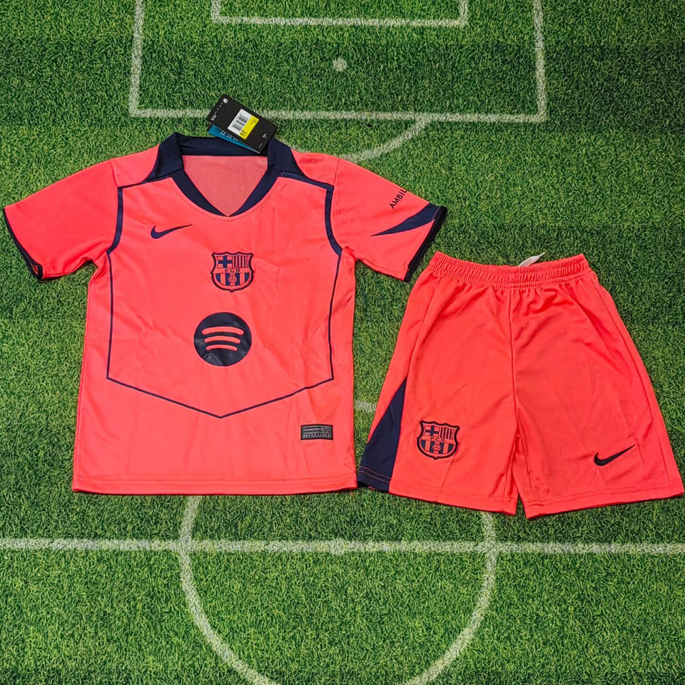 jersey 2025/26 barcelona tercero manga corta niño
