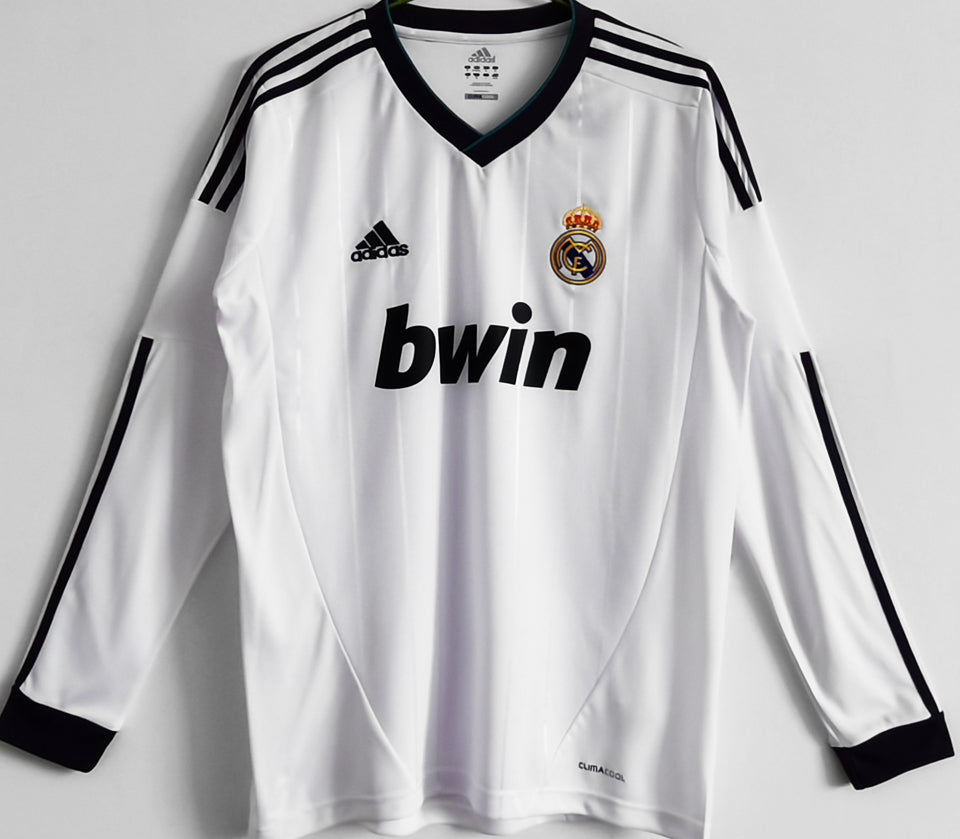 jersey 2012/13 real madrid local manga larga versión fan retro