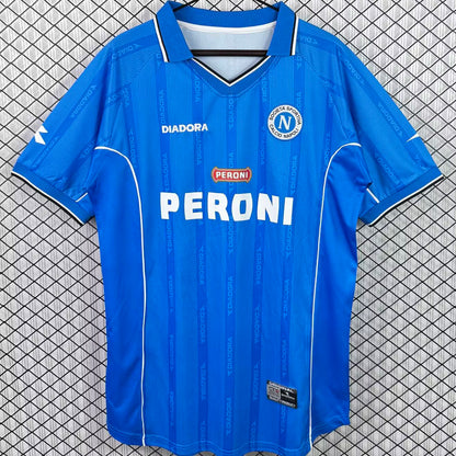 Jersey 2000/2001 Napoli Local Manga corta Versión Fan Retro