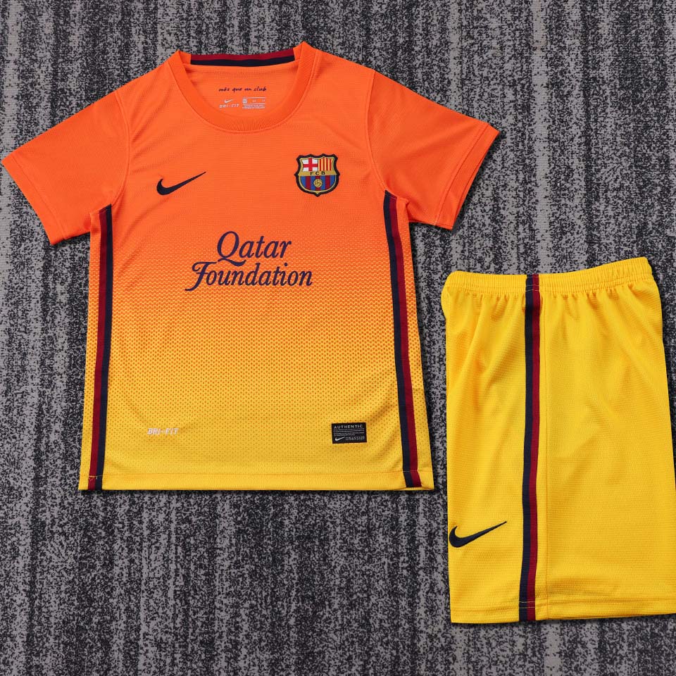 jersey 2012/13 barcelona visitante manga corta niño retro