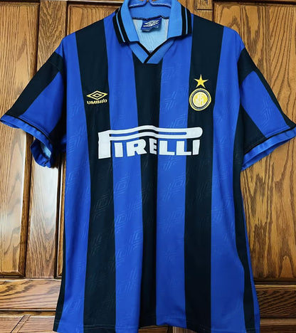 Jersey 1995/97 Inter Milan Local Manga corta Versión Fan Retro