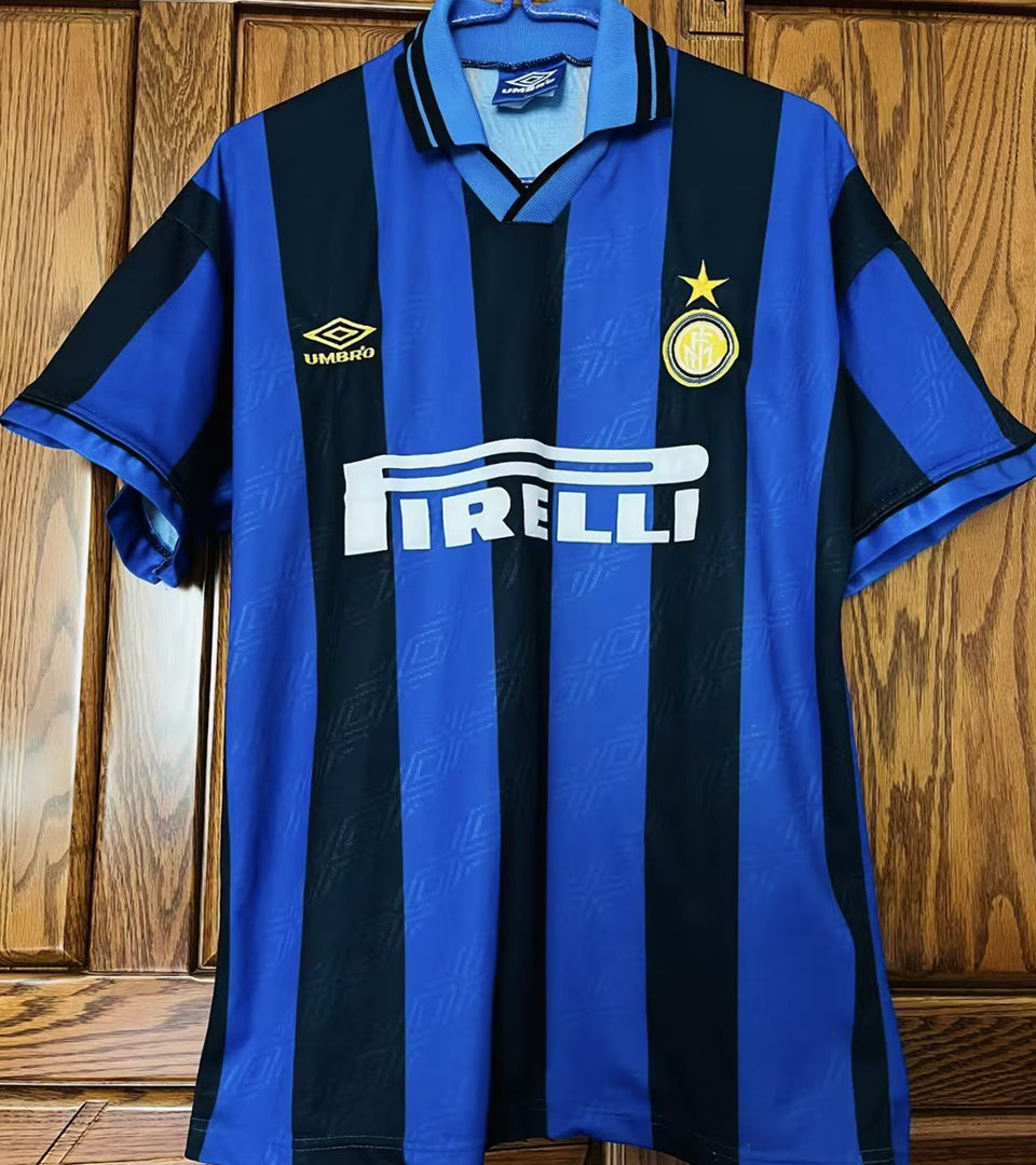 Jersey 1995/97 Inter Milan Local Manga corta Versión Fan Retro