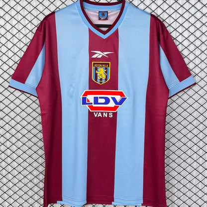 Jersey 1999/2000 Aston Villa Local Manga corta Versión Fan Retro